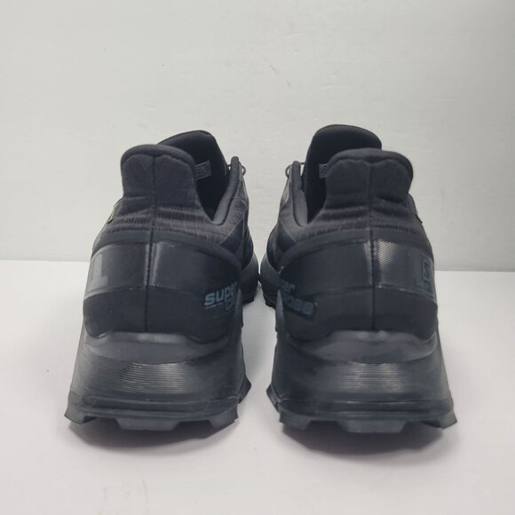 Salomon Supercross Men's Gore-Tex Black Running Shoes 408092 US Size 10 - Picture 4 of 7